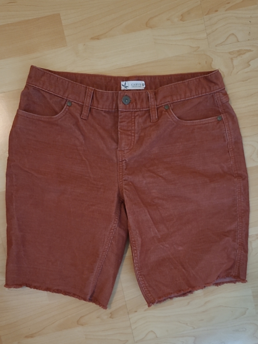 Carve Designs 10" Oahu Fine Wale Corduroy Shorts in Deep Terracotta